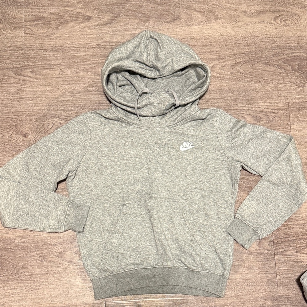 Nike Women’s Gray Hoodie with White Nike Logo
